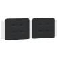 vidaXL Cabecero de cama acolchado cuero sintético negro blanco 160 cm vidaXL Cabecero de cama acolchado cuero sintético negro blanco 160 cm