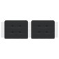 vidaXL Cabecero de cama acolchado cuero sintético negro blanco 160 cm vidaXL Cabecero de cama acolchado cuero sintético negro blanco 160 cm