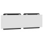 vidaXL Cabecero de cama acolchado cuero sintético negro blanco 160 cm vidaXL Cabecero de cama acolchado cuero sintético negro blanco 160 cm
