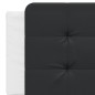 vidaXL Cabecero de cama acolchado cuero sintético negro blanco 160 cm vidaXL Cabecero de cama acolchado cuero sintético negro blanco 160 cm