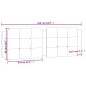 vidaXL Cabecero de cama acolchado cuero sintético negro blanco 160 cm vidaXL Cabecero de cama acolchado cuero sintético negro blanco 160 cm