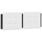 vidaXL Cabecero de cama acolchado cuero sintético blanco negro 140 cm vidaXL Cabecero de cama acolchado cuero sintético blanco negro 140 cm