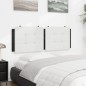 vidaXL Cabecero de cama acolchado cuero sintético blanco negro 140 cm vidaXL Cabecero de cama acolchado cuero sintético blanco negro 140 cm