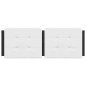 vidaXL Cabecero de cama acolchado cuero sintético blanco negro 140 cm vidaXL Cabecero de cama acolchado cuero sintético blanco negro 140 cm