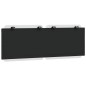 vidaXL Cabecero de cama acolchado cuero sintético blanco negro 140 cm vidaXL Cabecero de cama acolchado cuero sintético blanco negro 140 cm