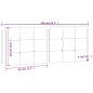 vidaXL Cabecero de cama acolchado cuero sintético blanco negro 140 cm vidaXL Cabecero de cama acolchado cuero sintético blanco negro 140 cm