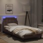 vidaXL Estructura cama con luces LED cuero sintético marrón 90x190 cm vidaXL Estructura cama con luces LED cuero sintético marrón 90x190 cm