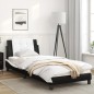 vidaXL Estructura cama con LED cuero sintético negro y blanco 90x190cm vidaXL Estructura cama con LED cuero sintético negro y blanco 90x190cm