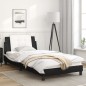 vidaXL Estructura cama con LED cuero sintético negro blanco 100x200 cm vidaXL Estructura cama con LED cuero sintético negro blanco 100x200 cm