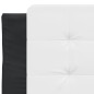 vidaXL Estructura cama con LED cuero sintético negro blanco 100x200 cm vidaXL Estructura cama con LED cuero sintético negro blanco 100x200 cm