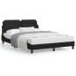 vidaXL Estructura cama con luces LED cuero sintético negro 120x200 cm vidaXL Estructura cama con luces LED cuero sintético negro 120x200 cm