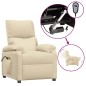 vidaXL Sillón de masaje eléctrico tela color crema vidaXL Sillón de masaje eléctrico tela color crema