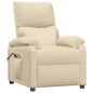 vidaXL Sillón de masaje eléctrico tela color crema vidaXL Sillón de masaje eléctrico tela color crema