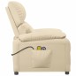 vidaXL Sillón de masaje eléctrico tela color crema vidaXL Sillón de masaje eléctrico tela color crema