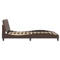 vidaXL Estructura cama con luces LED cuero sintético marrón 140x190 cm vidaXL Estructura cama con luces LED cuero sintético marrón 140x190 cm