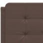 vidaXL Estructura cama con luces LED cuero sintético marrón 140x190 cm vidaXL Estructura cama con luces LED cuero sintético marrón 140x190 cm