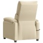 vidaXL Sillón de masaje eléctrico tela color crema vidaXL Sillón de masaje eléctrico tela color crema