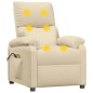 vidaXL Sillón de masaje eléctrico tela color crema vidaXL Sillón de masaje eléctrico tela color crema