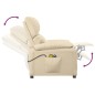 vidaXL Sillón de masaje eléctrico tela color crema vidaXL Sillón de masaje eléctrico tela color crema