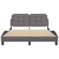 vidaXL Estructura cama con luces LED cuero sintético gris 140x200 cm vidaXL Estructura cama con luces LED cuero sintético gris 140x200 cm