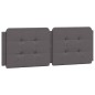 vidaXL Estructura cama con luces LED cuero sintético gris 140x200 cm vidaXL Estructura cama con luces LED cuero sintético gris 140x200 cm