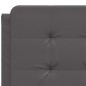 vidaXL Estructura cama con luces LED cuero sintético gris 140x200 cm vidaXL Estructura cama con luces LED cuero sintético gris 140x200 cm