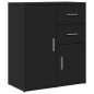 vidaXL Aparador de madera de ingeniería negro 60x31x70 cm vidaXL Aparador de madera de ingeniería negro 60x31x70 cm