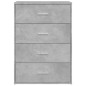 vidaXL Aparador de madera de ingeniería gris hormigón 60x31x84 cm