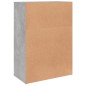 vidaXL Aparador de madera de ingeniería gris hormigón 60x31x84 cm