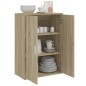 vidaXL Aparador de madera de ingeniería roble Sonoma 60x31x84 cm vidaXL Aparador de madera de ingeniería roble Sonoma 60x31x84 cm
