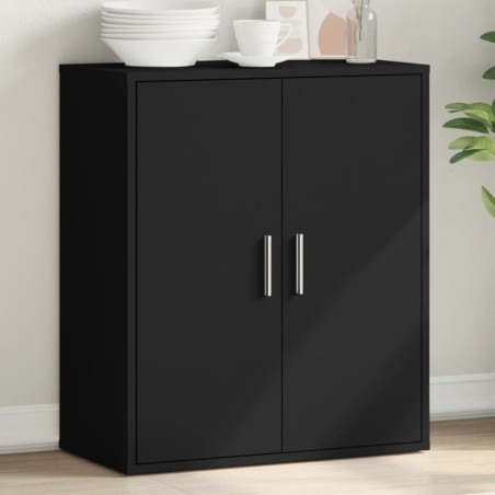vidaXL Aparador de madera de ingeniería negro 79x38x80 cm