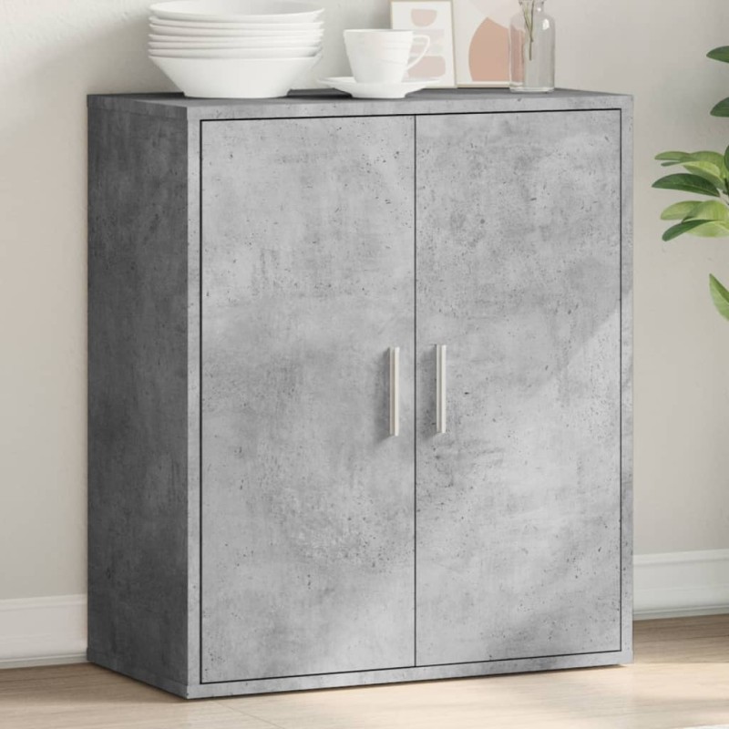 vidaXL Aparador de madera de ingeniería gris hormigón 79x38x80 cm vidaXL Aparador de madera de ingeniería gris hormigón 79x38x80 cm