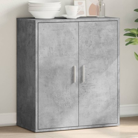 vidaXL Aparador de madera de ingeniería gris hormigón 79x38x80 cm