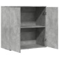 vidaXL Aparador de madera de ingeniería gris hormigón 79x38x80 cm vidaXL Aparador de madera de ingeniería gris hormigón 79x38x80 cm