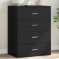 vidaXL Aparador de madera de ingeniería negro 60x39x80 cm vidaXL Aparador de madera de ingeniería negro 60x39x80 cm