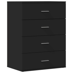 vidaXL Aparador de madera de ingeniería negro 60x39x80 cm