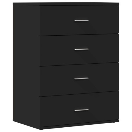 vidaXL Aparador de madera de ingeniería negro 60x39x80 cm