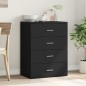 vidaXL Aparador de madera de ingeniería negro 60x39x80 cm vidaXL Aparador de madera de ingeniería negro 60x39x80 cm