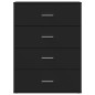vidaXL Aparador de madera de ingeniería negro 60x39x80 cm vidaXL Aparador de madera de ingeniería negro 60x39x80 cm