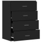 vidaXL Aparador de madera de ingeniería negro 60x39x80 cm vidaXL Aparador de madera de ingeniería negro 60x39x80 cm