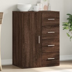 vidaXL Aparador de madera de ingeniería roble marrón 59x39x80 cm