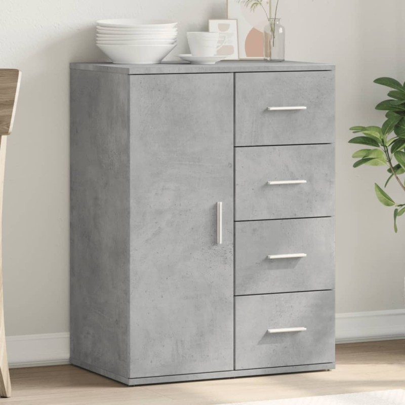 vidaXL Aparador de madera de ingeniería gris hormigón 59x39x80 cm vidaXL Aparador de madera de ingeniería gris hormigón 59x39x80 cm
