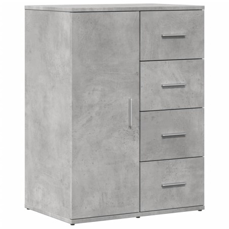 vidaXL Aparador de madera de ingeniería gris hormigón 59x39x80 cm