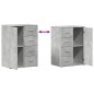 vidaXL Aparador de madera de ingeniería gris hormigón 59x39x80 cm vidaXL Aparador de madera de ingeniería gris hormigón 59x39x80 cm