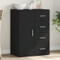 vidaXL Aparador de madera de ingeniería negro 59x39x80 cm