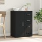 vidaXL Aparador de madera de ingeniería negro 59x39x80 cm