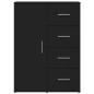 vidaXL Aparador de madera de ingeniería negro 59x39x80 cm
