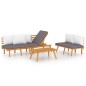 vidaXL Muebles de jardín 3 piezas con cojines madera maciza de acacia vidaXL Muebles de jardín 3 piezas con cojines madera maciza de acacia