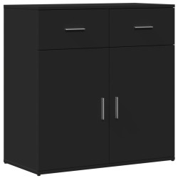 vidaXL Aparador de madera de ingeniería negro 79x38x80 cm