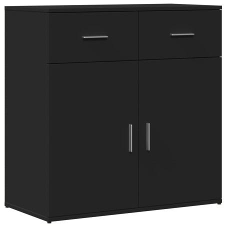 vidaXL Aparador de madera de ingeniería negro 79x38x80 cm